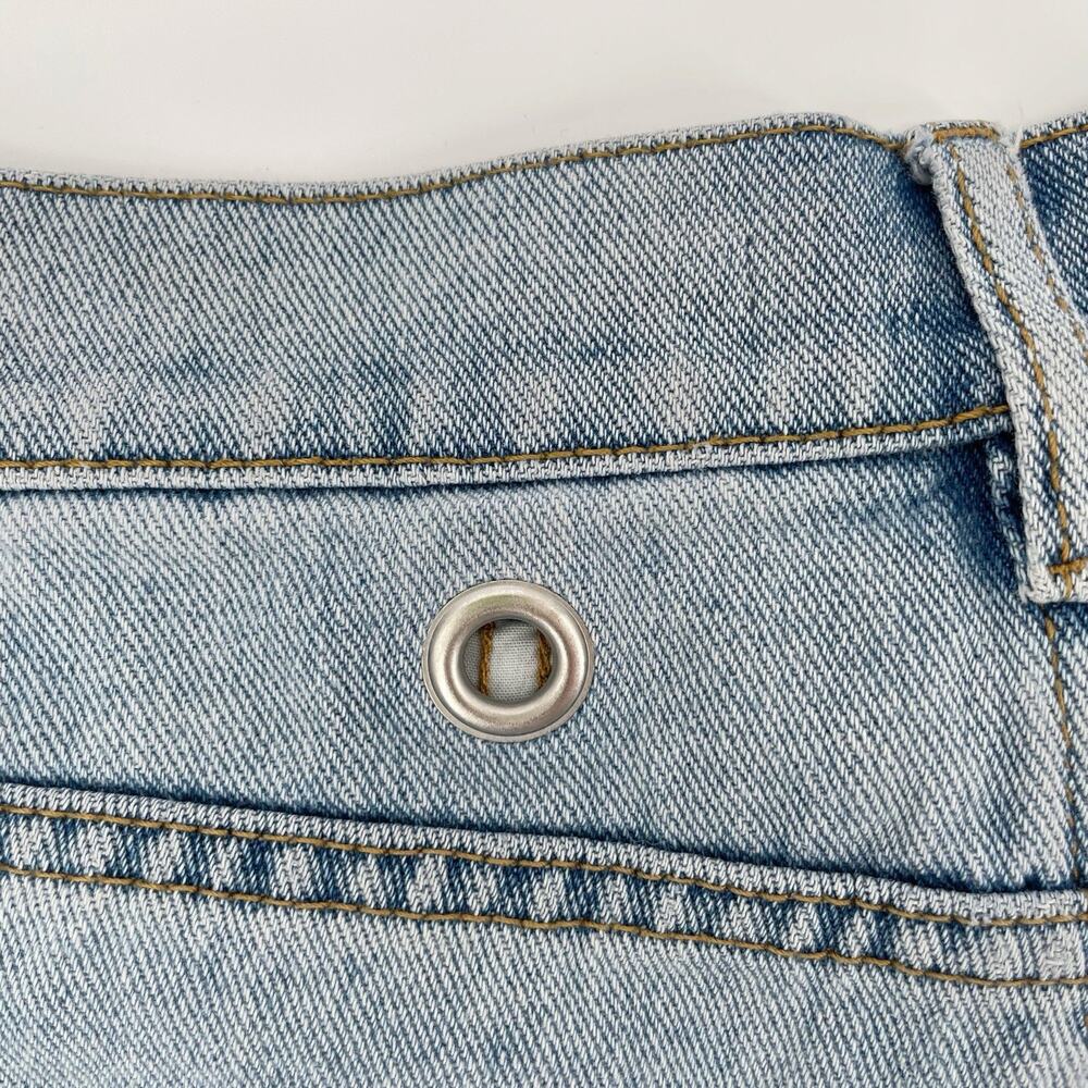 Pacsun Rivet High Rise Shorts Size 24 Icon High Rise Button Fly Denim Fringe Cut - Picture 7 of 7